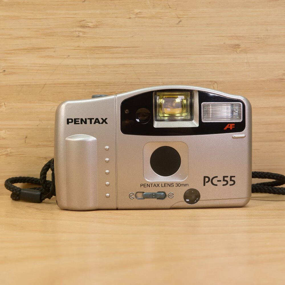 Pentax PC-55 / 35mm Film Point and Shoot Camera / Vintage Compact / Tested